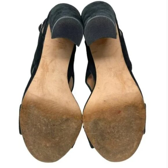 Madewell Black Suede Strappy Octavia Sandals - Size 8 - Picture 7 of 10